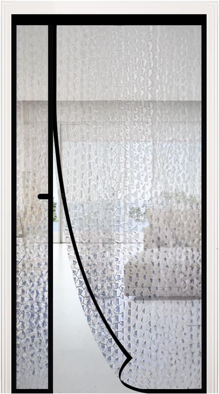 RELIANCER Magnetic Thermal Insulated Door Curtain,Waterproof EVA Door Cover,Left Right Side Opening,Fit Doors Size 36x80,Self-Closing Insulated Doorway Curtain,Patio Auto Close Thermal Doors Screen