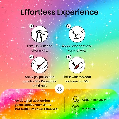 Miniatura 150 de Beetles - Esmalte de uñas de gel pastel, 6 colores, esmalte de gel macarrón, rosa claro, azul, verde, amarillo, morado, uñas suaves para todas