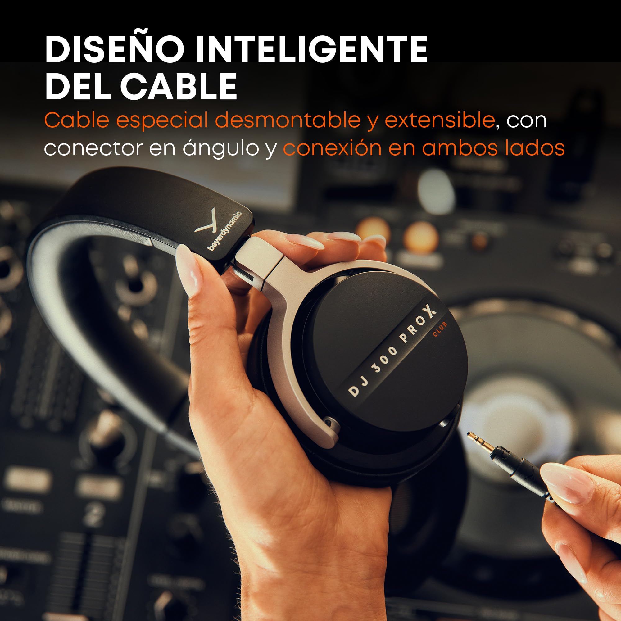 beyerdynamic DJ 300 Pro X Club- Auriculares Profesionales 2 en 1 para DJ con Copas Personalizables y diseño Cerrado para DJs Profesionales