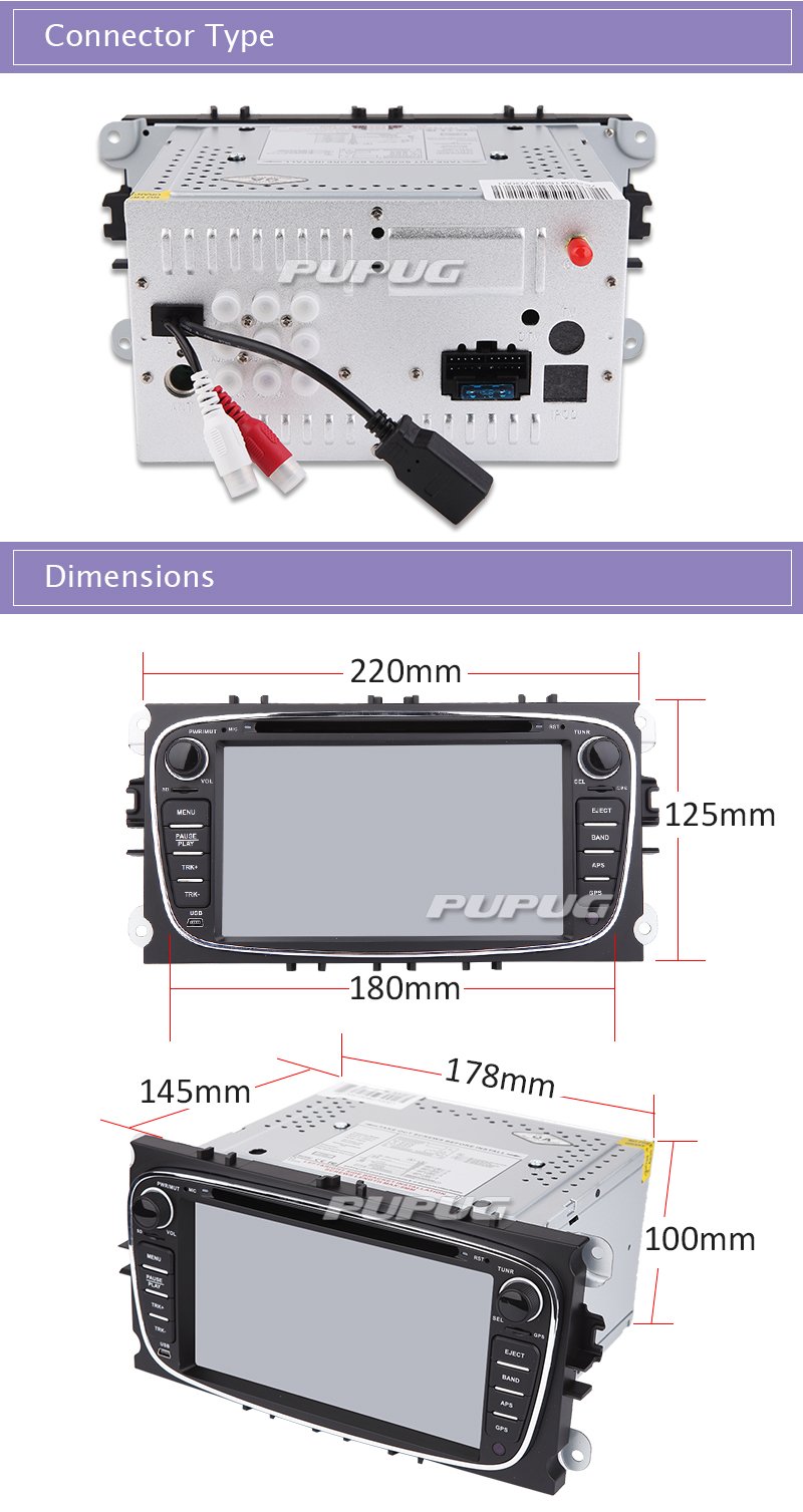 Double din 7 inch HD Touchscreen Car Stereo DVD Player GPS Ready Sat