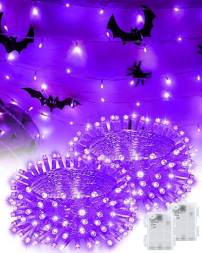 Miniatura 15 de Luces de Navidad para exteriores con temporizador, funcionan con pilas, 16.4 pies, 50 LED, decoraciones de Navidad para pequeño mini árbol de Varios