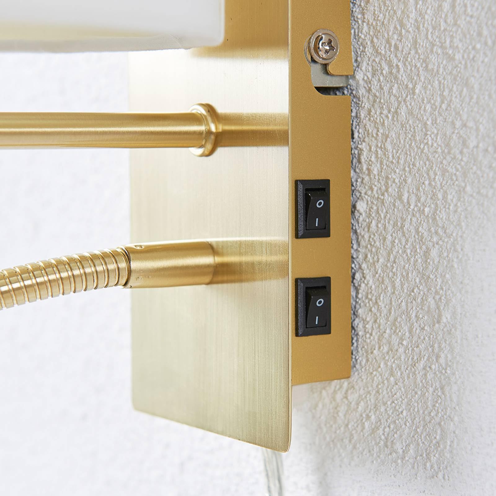 LED Lámpara de pared 'Florens' (Moderno) en Blanco hecho de Textura, Tela, Tejido, Seda e.o. para Salón & Comedor (1 llama, E14) de Lindby | lámparas de pared textiles, aplique