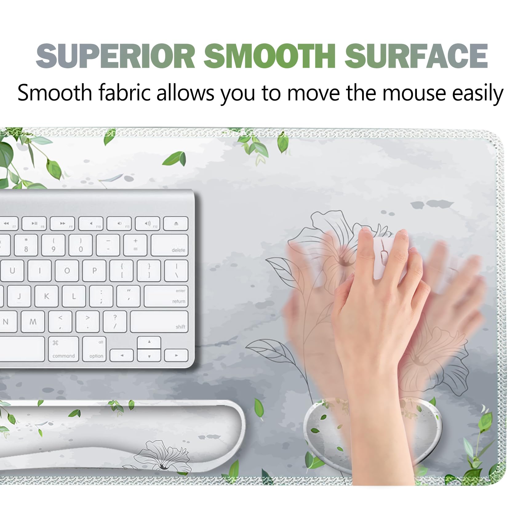 Snapklik.com : Gaming Mouse Pad Wrist Support Set, XXL Large Desk Mat ...