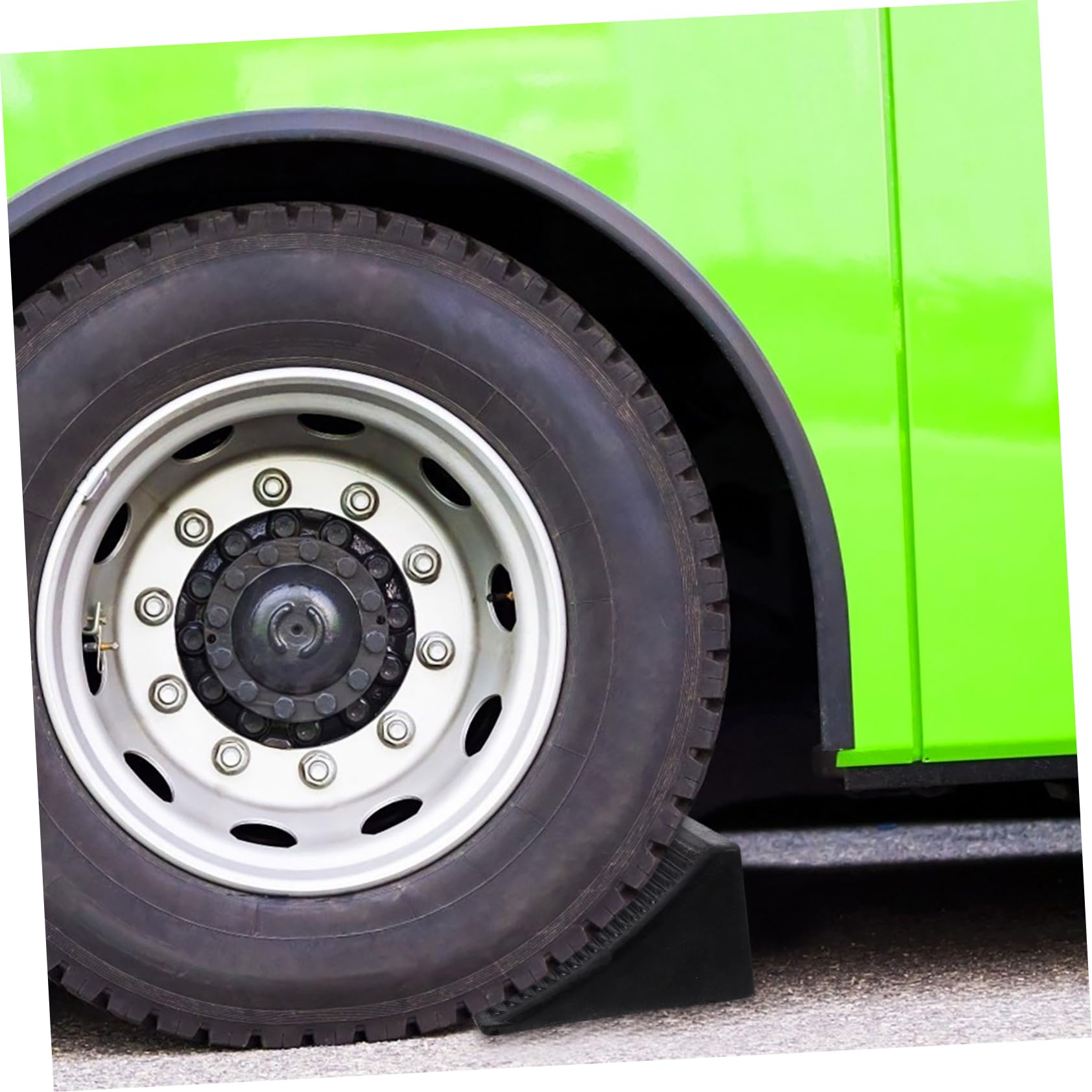GLEAVI 2 Stück Gummi Radkeile für Auto und Anhänger, Schwarz