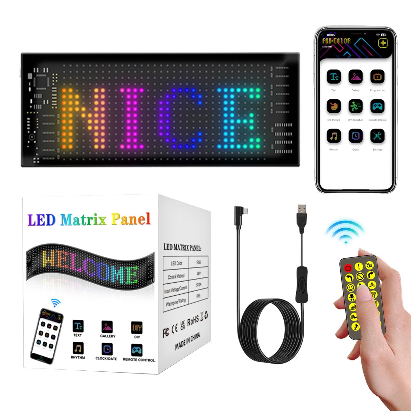 LEDマトリクスパネル P3 80x40 RGB フレキシブル 25枚 LEDマトリクス