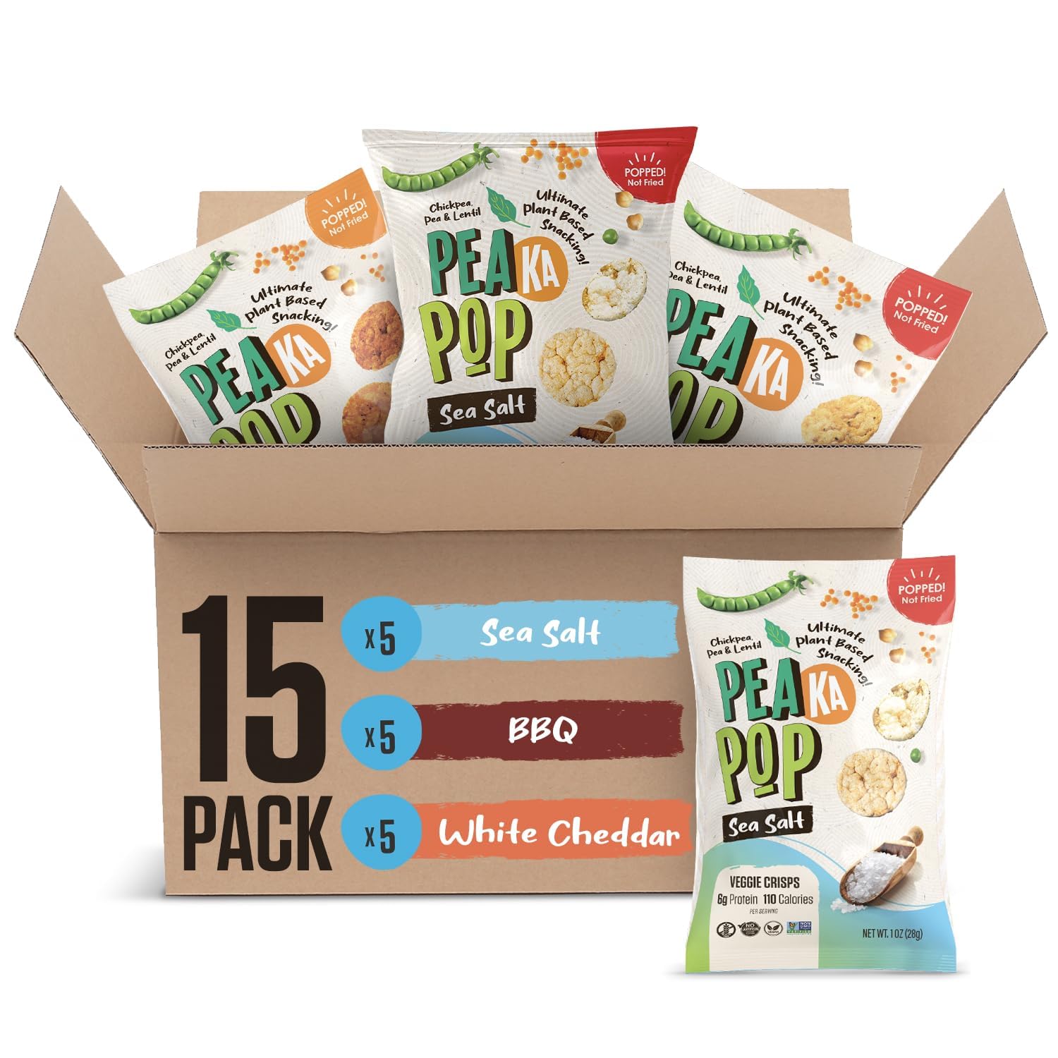 PeaKaPop Veggie Crisps Variety Pack