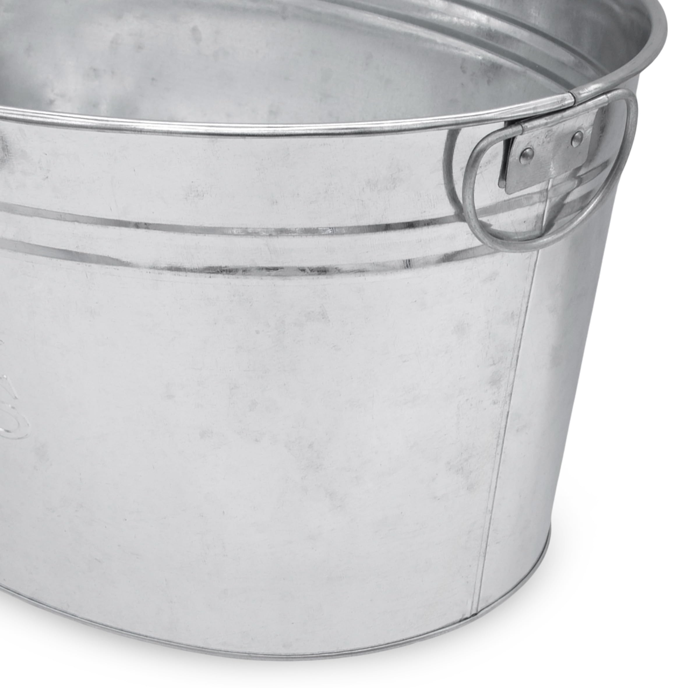 Spetebo Cubo para mantener las bebidas frías; de zinc, de 24 litros; contenedor de cubitos de hielo