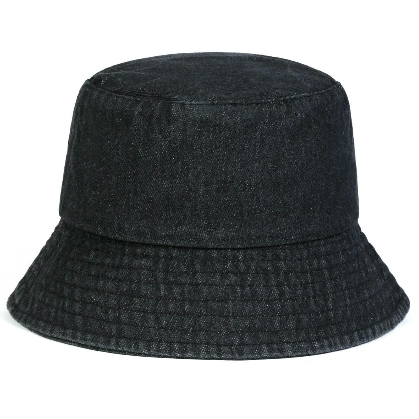 Kapelusz typu bucket unisex lekka deska jednolity kolor dżinsowe czapki wędkarskie czapki outdoorowe na co dzień czapka z filtrem przeciwsłonecznym