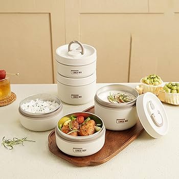 304ステンレス鋼 保温弁当箱 ベージュ*7 Amazon｜保温弁当箱 水必要なし 保温ランチジャー USB加熱 軽量で