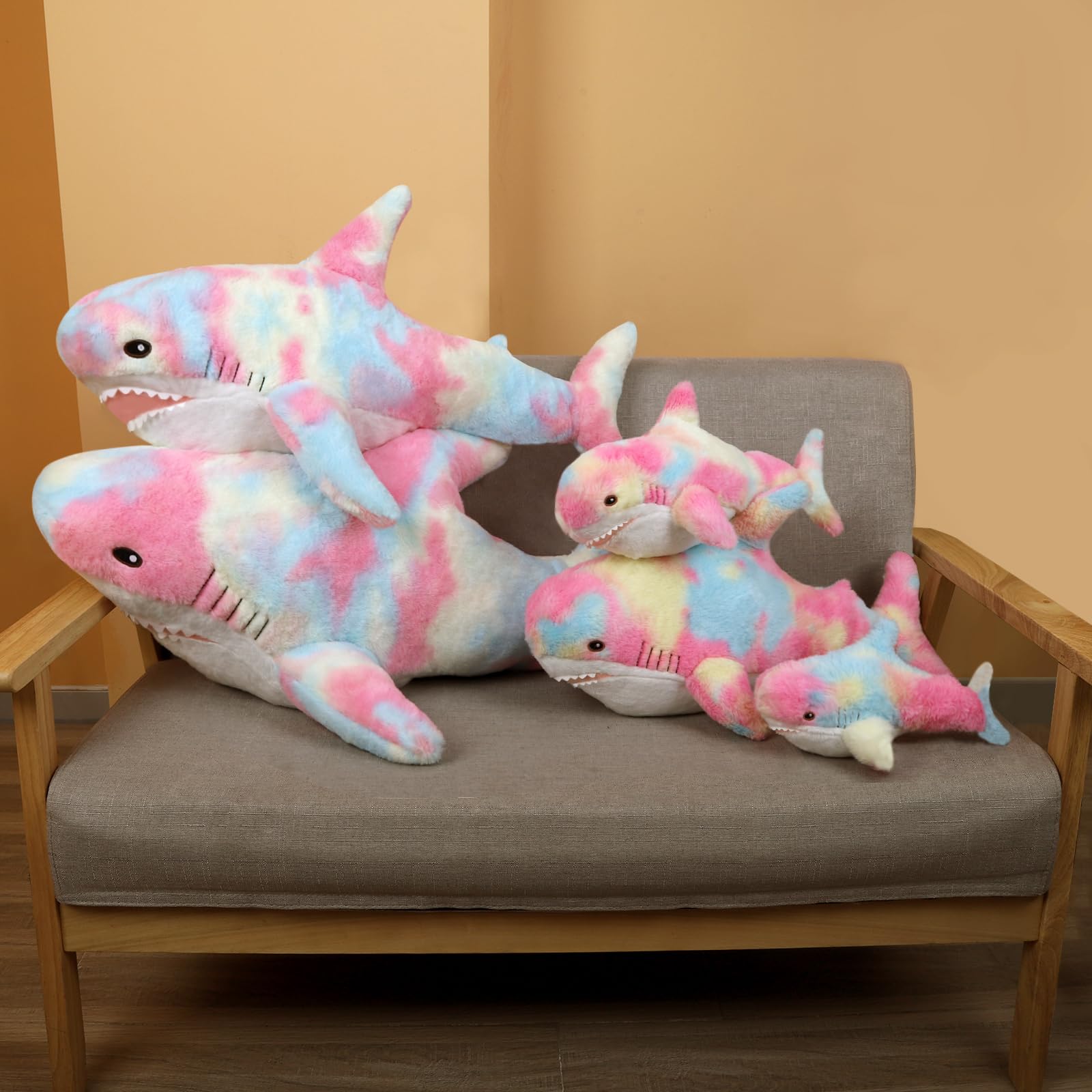 The Stuffed Animal House 17 Inch Shark Plush - Soft Marine Wildlife Stuffed Animal, Eco-Friendly Stuffing