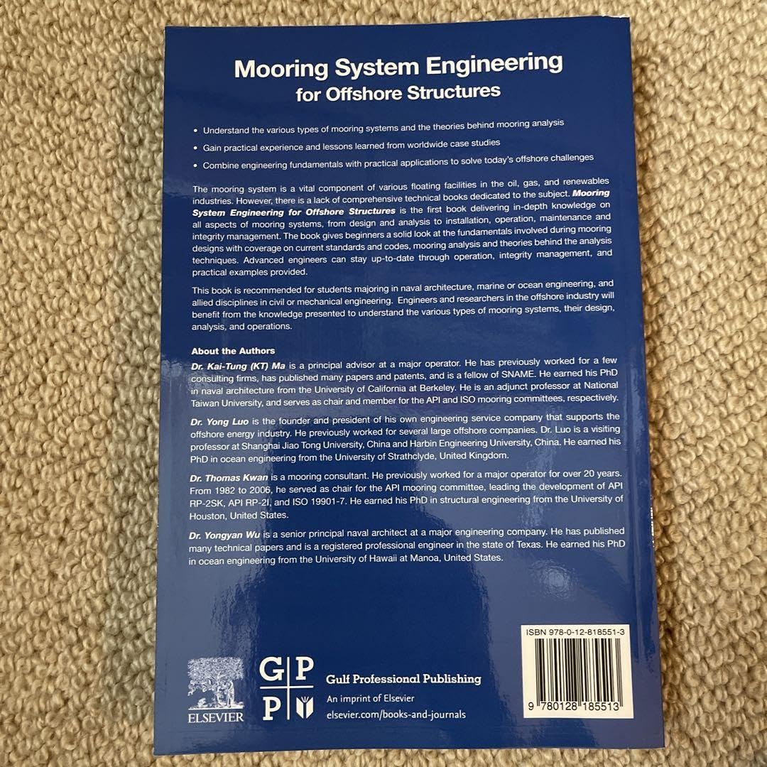 洋書 Mooring System Engineering for Offshore Amazon.co.jp: Mooring System Engineering for Offshore : 車＆バイク