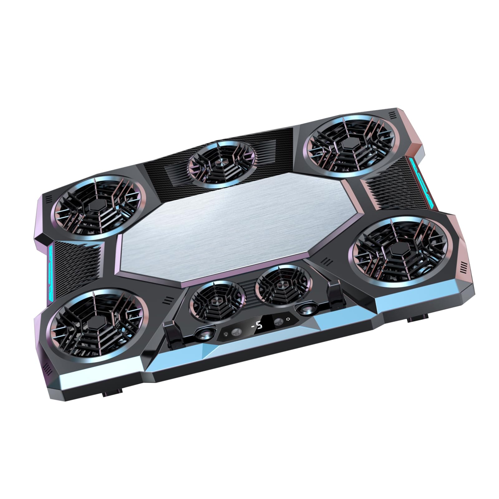 Supporto per ventola di raffreddamento per computer portatile, regolabile, per alzate ergonimiche da 12-21 pollici, potente supporto per ventola a semiconduttore
