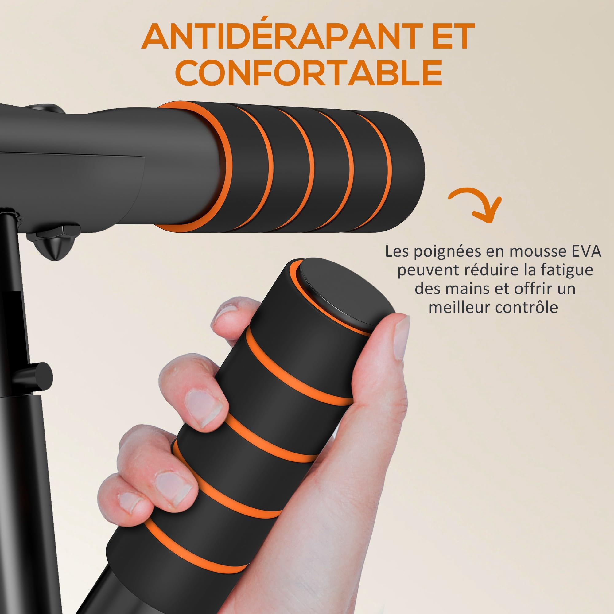 SPORTNOW Barre de traction, barre traction porte, avec bandes de résistance, poignées rembourrées, pour les exercices de gym à domicile, charge max. 150 kg, noir
