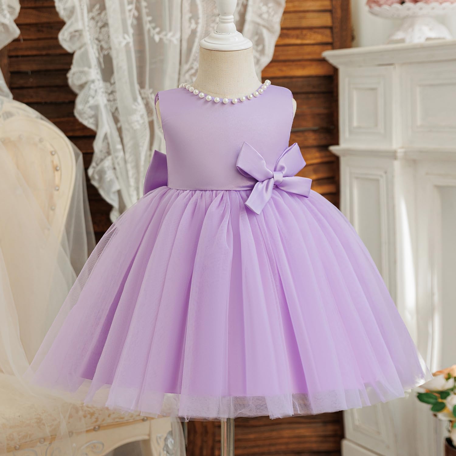 TTYAOVO Baby Girl Dress Infant Toddler Wedding Birthday Princess Party Gown - Image 3