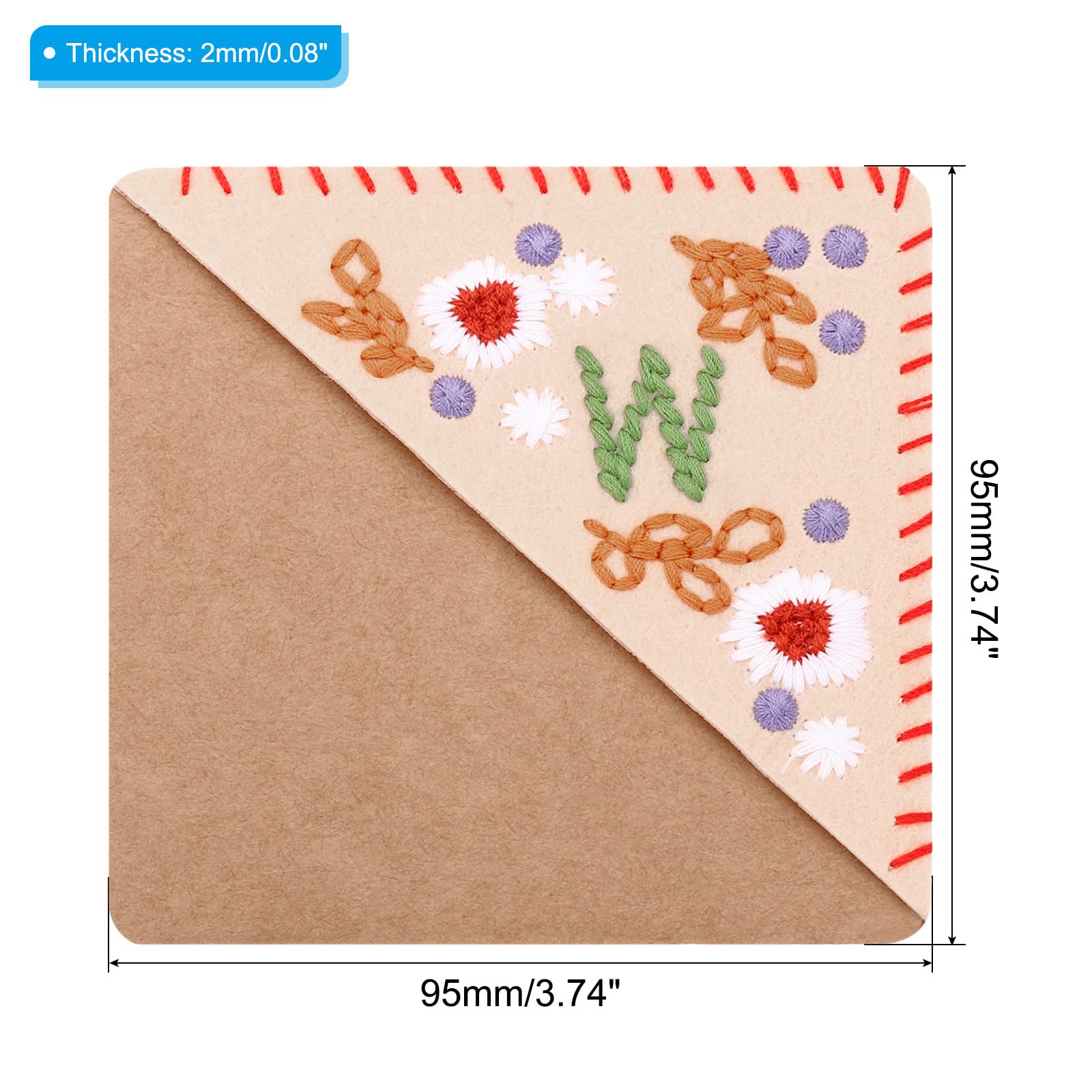 PATIKIL Personalized Embroidered Corner Bookmark - Image 2
