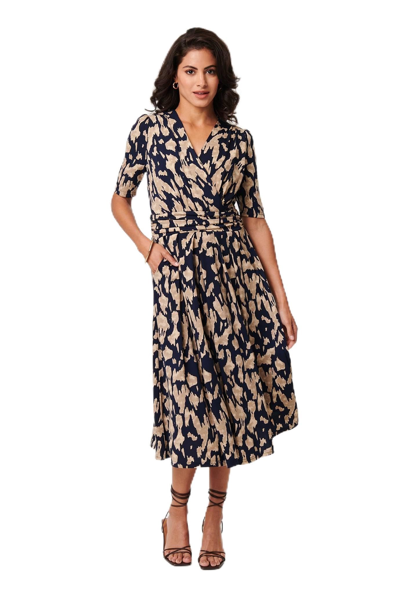 Izabel London Women's Midi Dress - Navy - Size 14