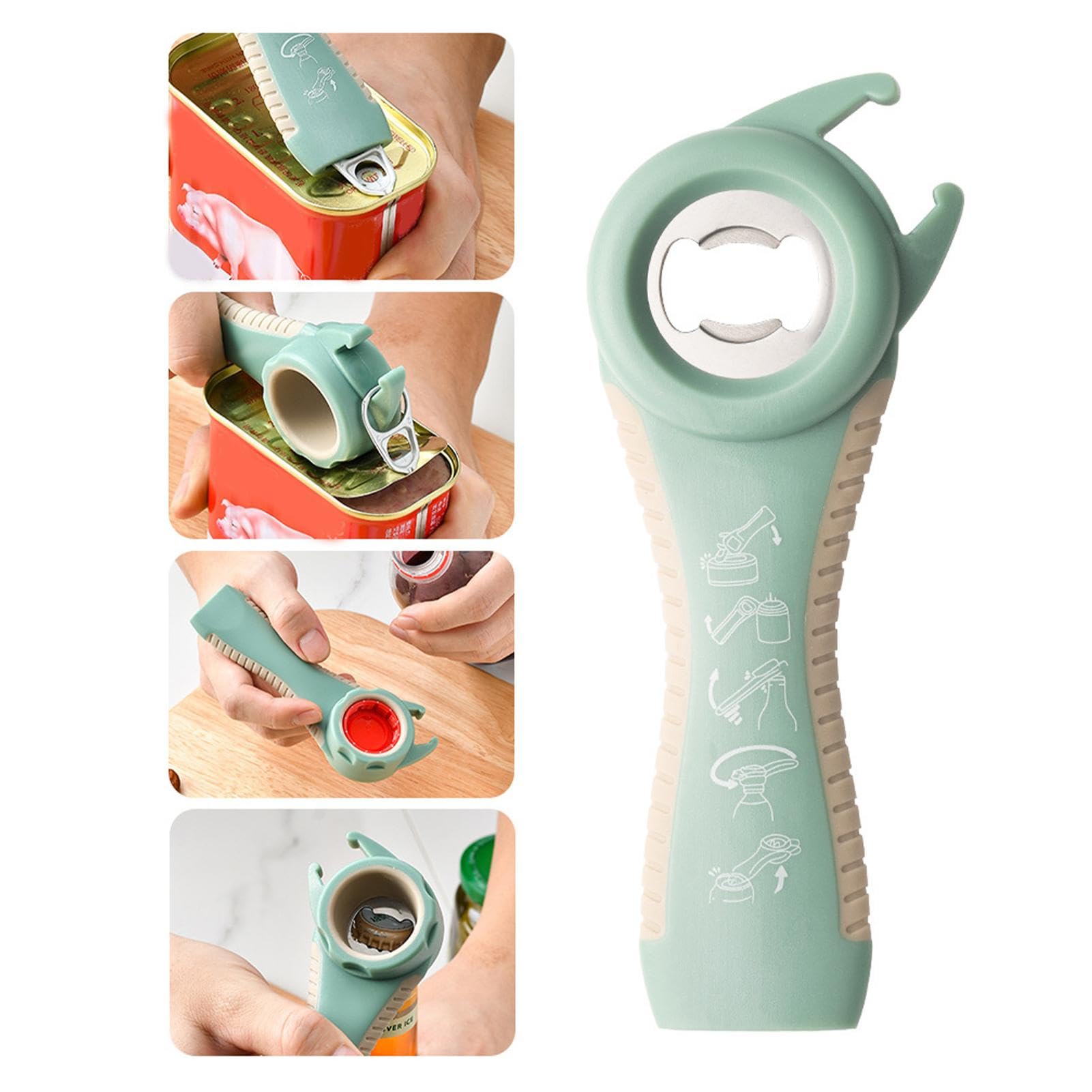 Abrebotes Y Tarros Manual - Abridor Multiusos Ergonómico Para Cocina, Fácil De Usar Y Sin Esfuerzo
