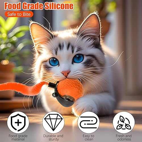 Miniatura 3 de Juguetes para gatos de interior, juguetes interactivos para gatos adultos aburridos de interior, bola rápida interactiva automática, Rollie Pet