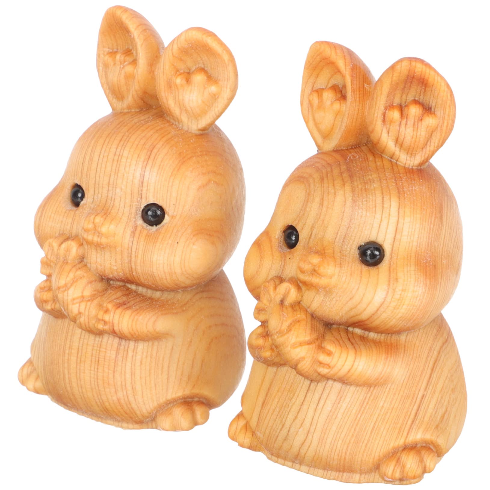 Alipis 5 Sätze Niedliche Holz Osterhasen Figuren Dekoratives Desktop Ornament Für Zuhause Für Ostern Buchregal Und Fensterdekoration 2 Stück * 5
