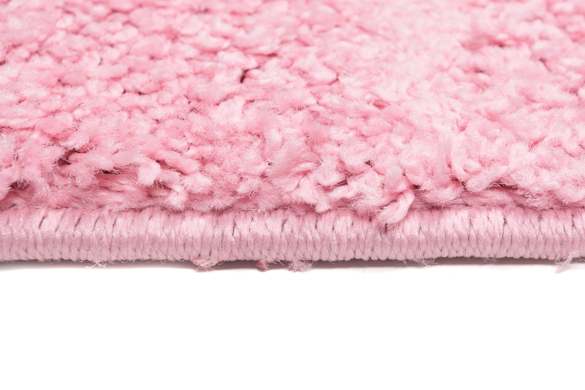 TAPISO Delhi Tapis de Passage Poils Longs Shaggy Moderne Rose Uni Tapis Couloir Long Salon Chambre Adulte Descente de Lit Moelleux Epais Oeko-TEX 80 x 300 cm