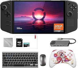 Lenovo Legion Go 512GB Gaming Handheld 8.8-inch Touchscreen 144Hz 2K QHD AMD Ryzen Z1 Extreme Processor, Touro Wireless Pro Controller, Hub, 128GB MicroSD, Keyboard & Mouse, 8 in 1 Bundle