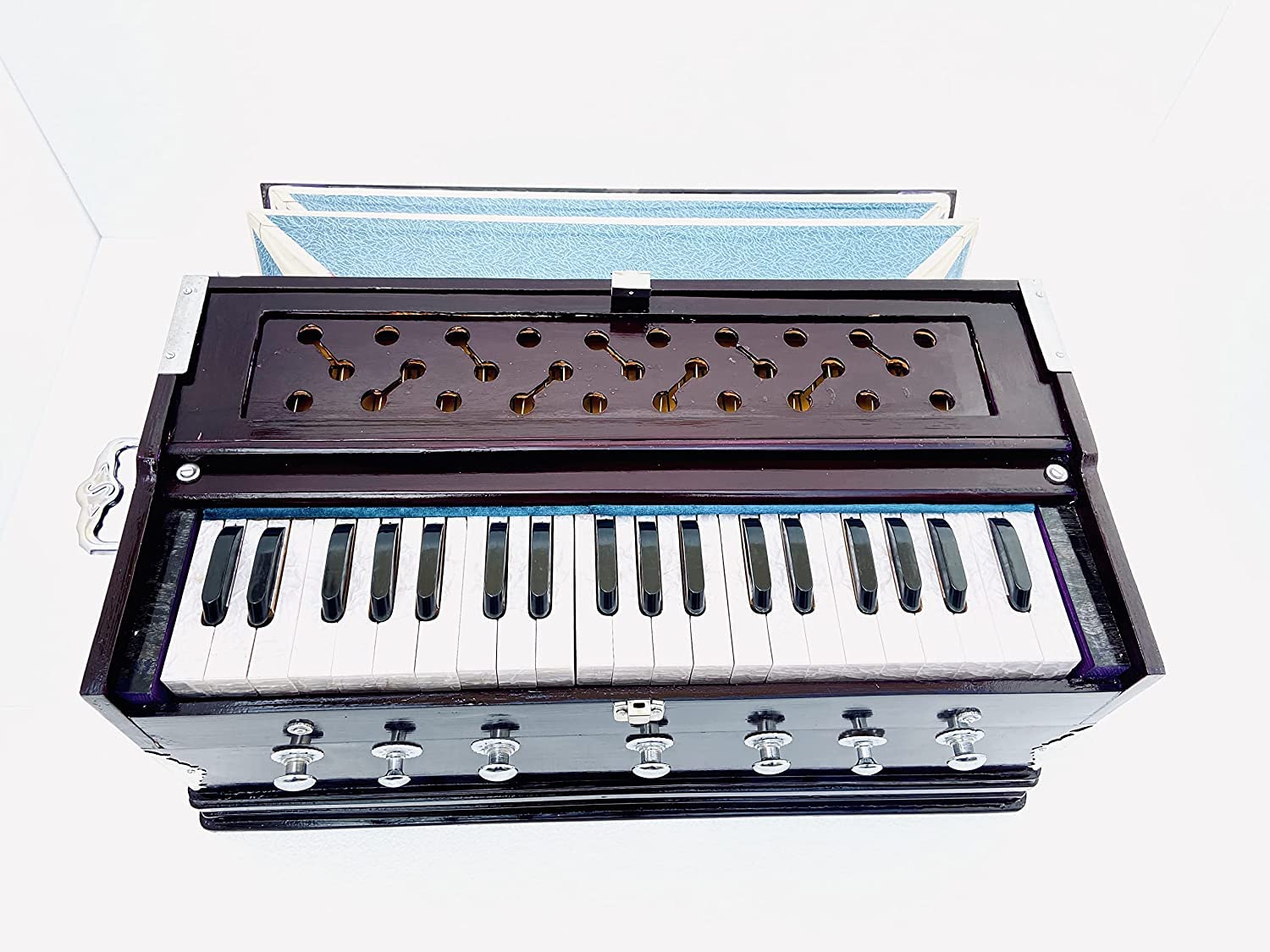 BEST BROTHER Harmonium- 3 1/4 Octave, Double Bellow, 39 Keys,7 Stopper, 2 Reeds (Bass- Male), With Cover B.B-image-48