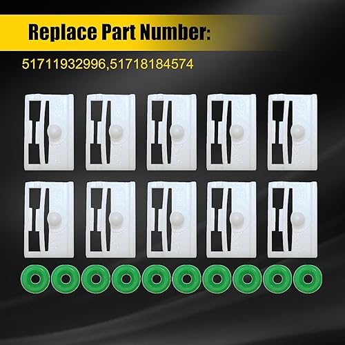 Miniatura 3 de GXARTS 20 clips para faldón lateral para el umbral lateral y ojales compatibles con BMW E36 E46 E90 E91 3 USQQ 51711932996 51718184574