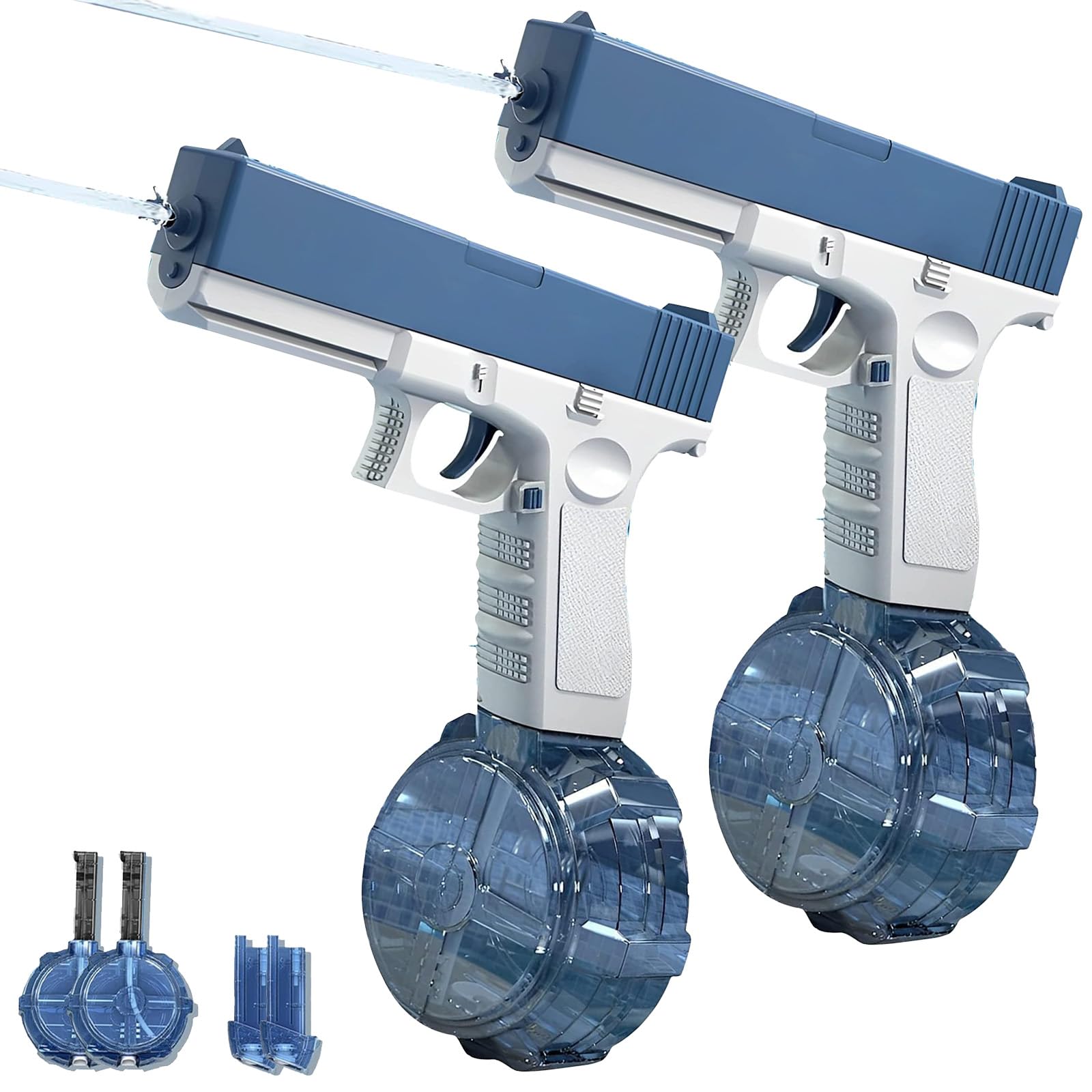 Speeron pistolet à eau électrique: ensemble de 2 pistolets à eau à piles, effet lumineux LED, chacun 600 ml (pistolet à eau à batterie