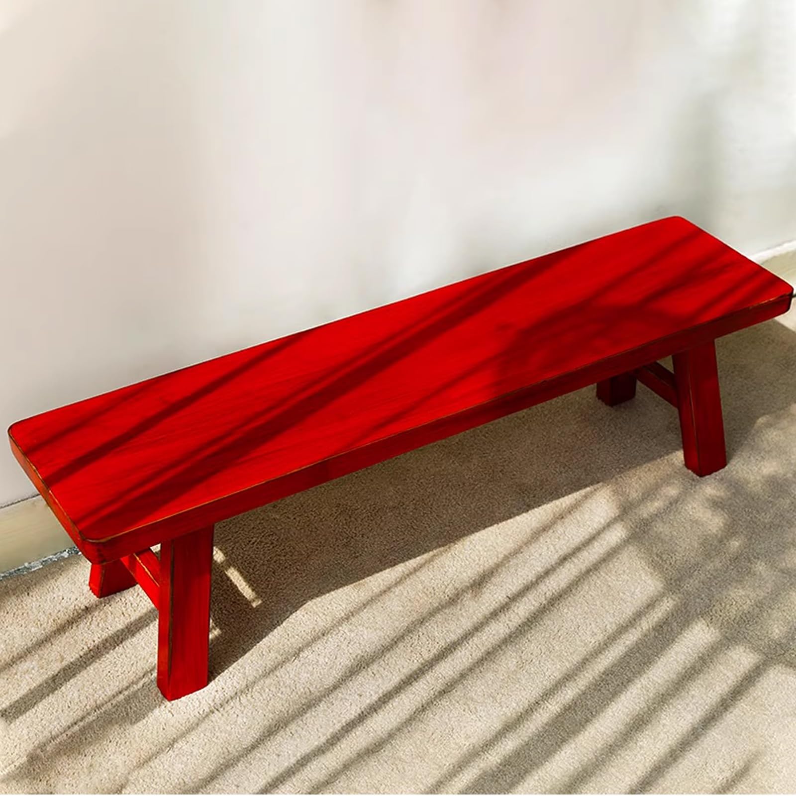 Banc à chaussures en bois massif avec porte, assise de rangement design rustique
