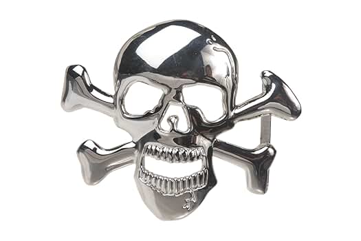Amazon.com: Skull and Cross Bone Pirate Belt Buckle