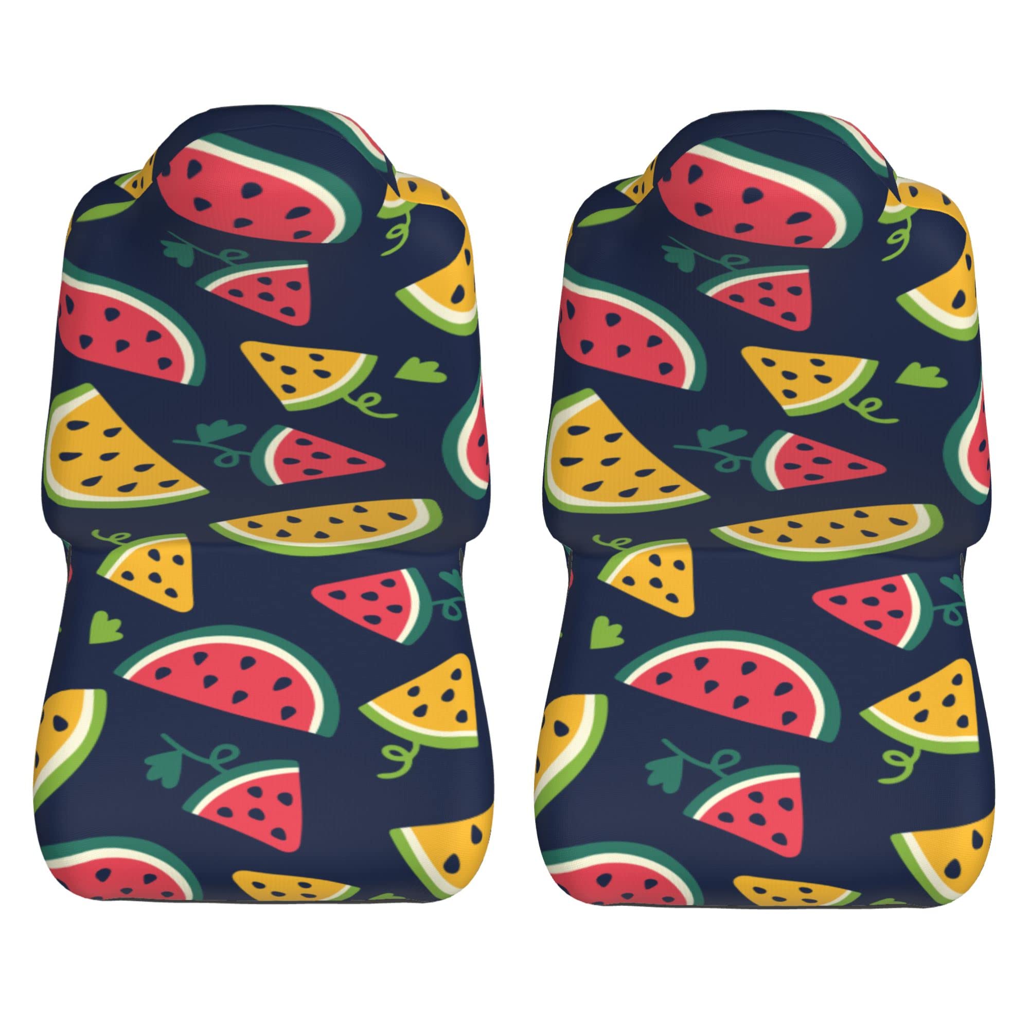 FJAUOQ Car Seat Covers Set Of 2 Red Watermelon Universal Front Seats