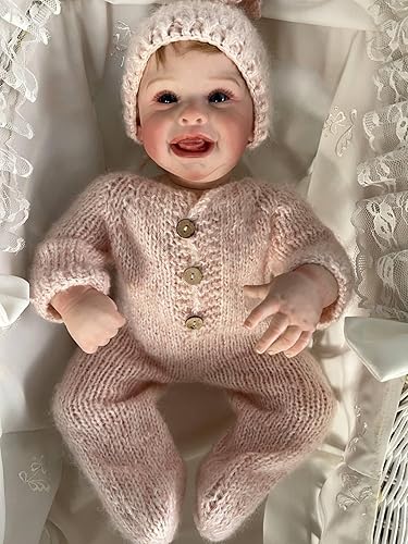 Muñecas de bebé recién nacidas realistas de 20 pulgadas, muñecas de bebé prematuro recién nacidas, cuerpo de tela suave, muñeca de vinilo de
