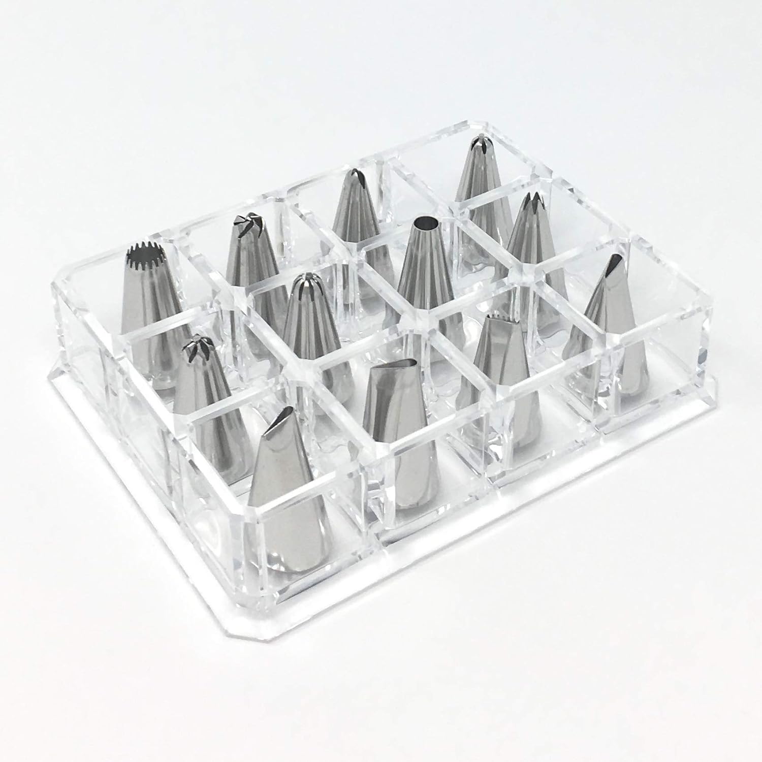 Decorating Icing Tips Organizer 12 Spaces for Storing and