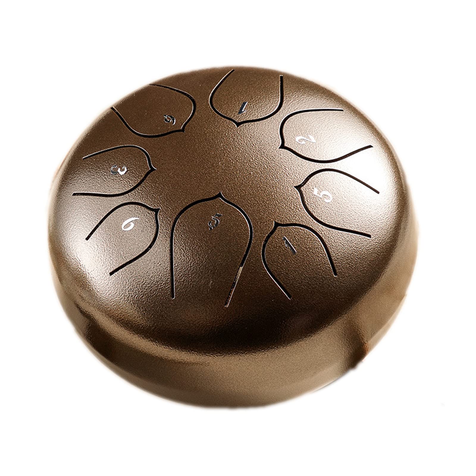 Tambour à langue en acier de 6 pouces avec finitions de type lotus éthéré