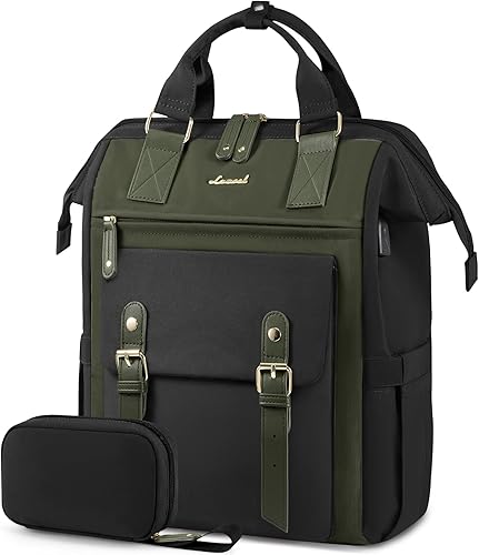 LOVEVOOK Mochila para laptop para mujer, mochila de viaje de trabajo para mujeres, enfermera, profesora, doctora, bolsa para laptop de negocios,