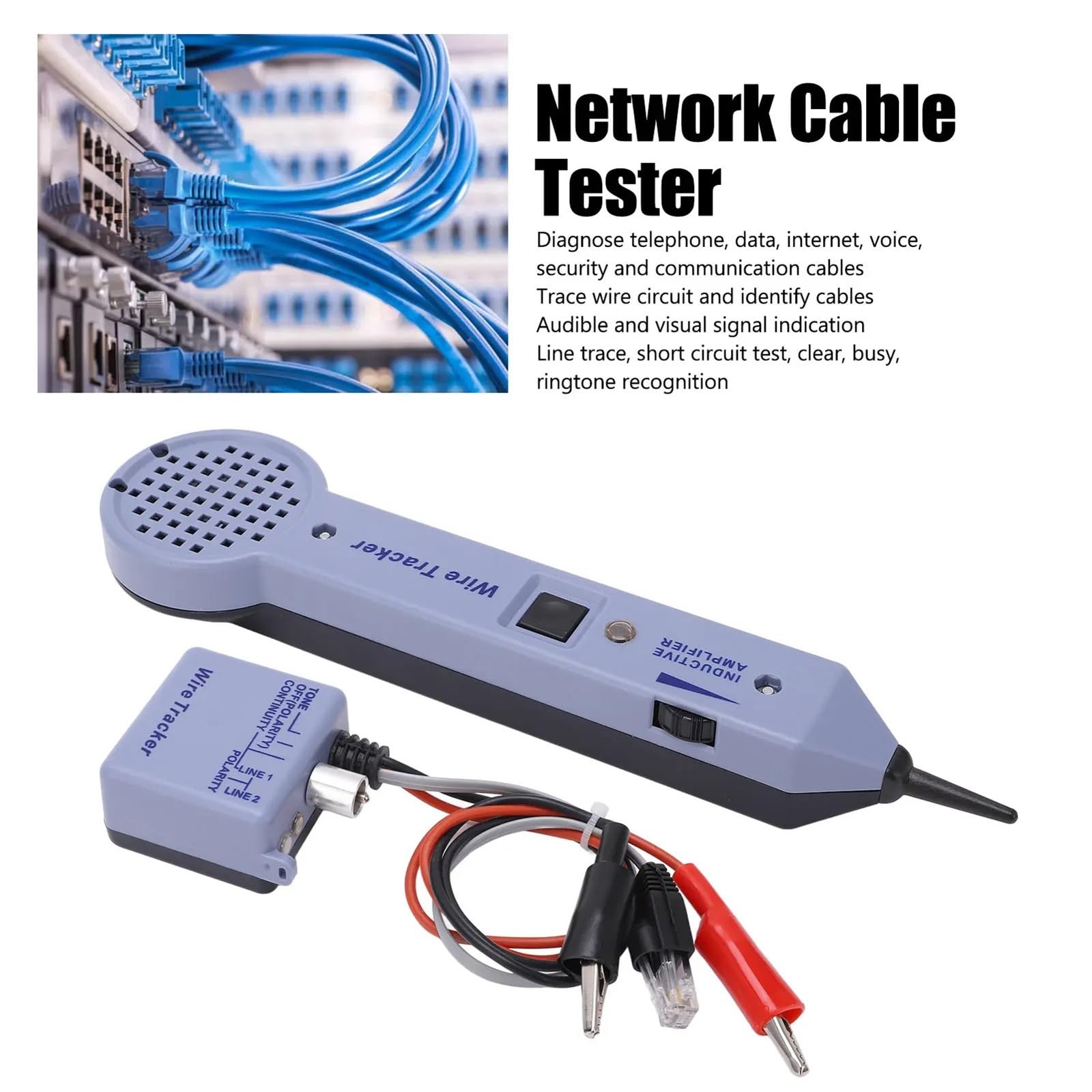 Netzwerkkabeltester, Netzwerkkabeltester, Tracing-Testkit Mit Tonerdetektor Für, Einstellbarer Induktionsverstärker,für Netzwerkkabel