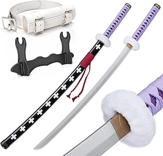Zisu Roronoa Zoro Sword Katana, Trafalgar Law Sword, About 40 inch Overall, Anime Original Texture, Trafalgar D. Water Law Replica Swords for Collection