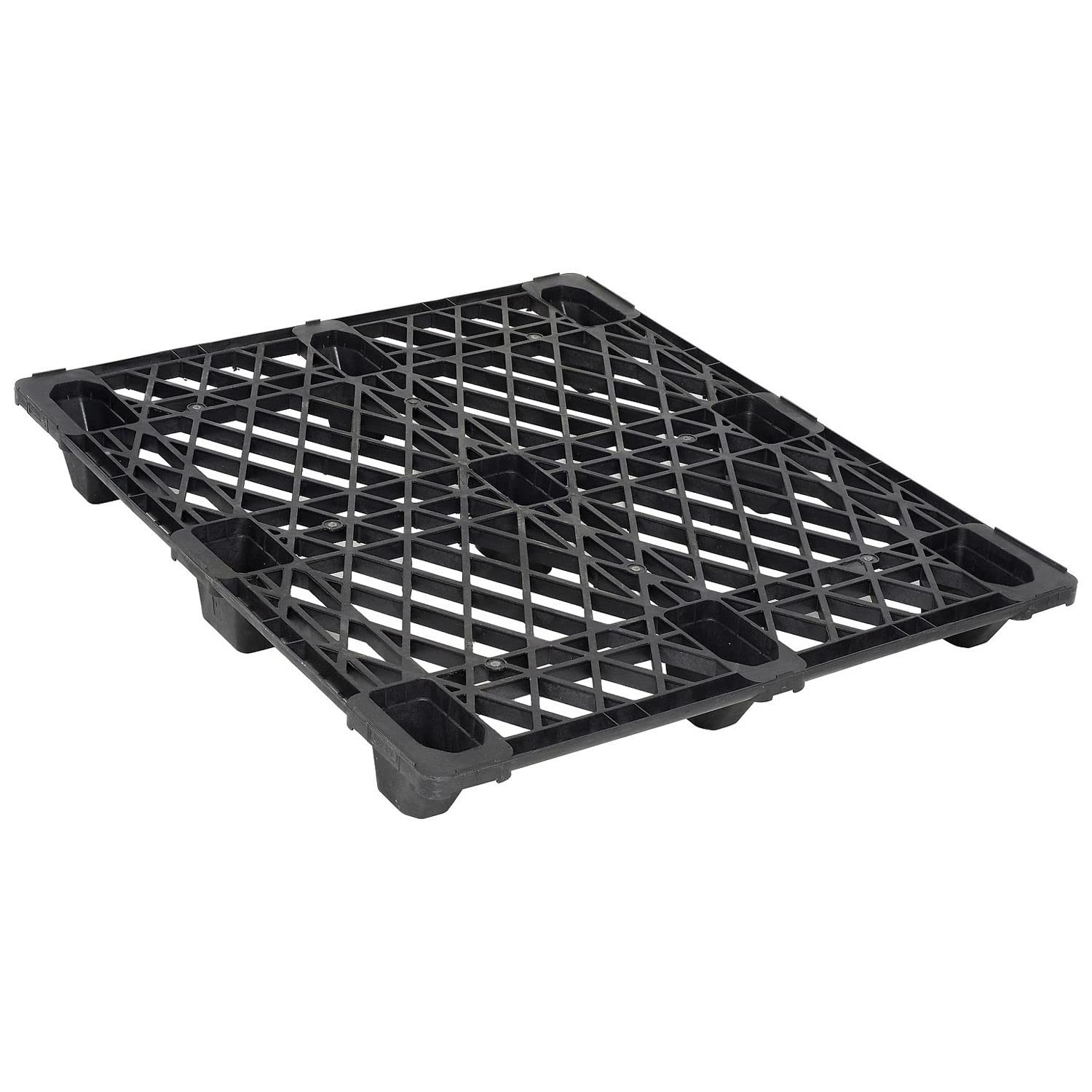 48x40 Plastic Nestable Shipping Pallet 2200 Lb. Capacity by Cabka – Black, Model CPP100ACM