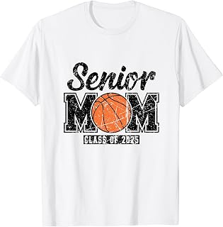 Vintage Basketball Senior Mom Class of 2025 T-Shirt