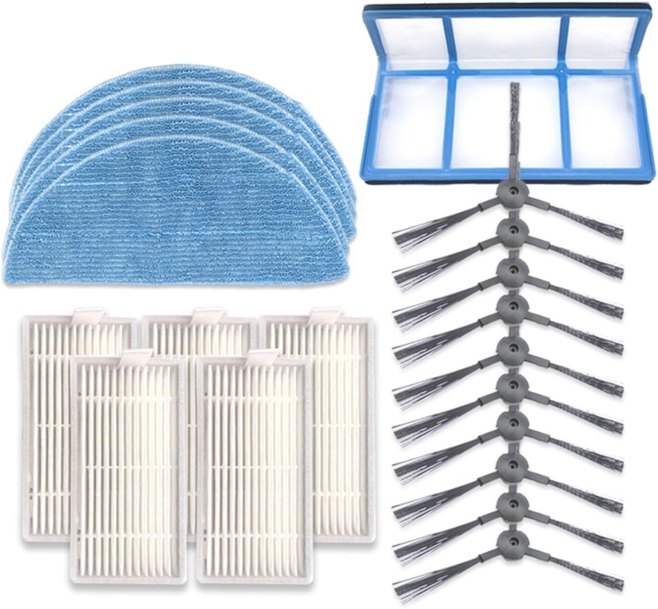 スペアパーツモップラグ高度なHepaフィルターサイドブラシキットロボット掃除機、ILIFE V5SPRO V50 V5S X3 V3