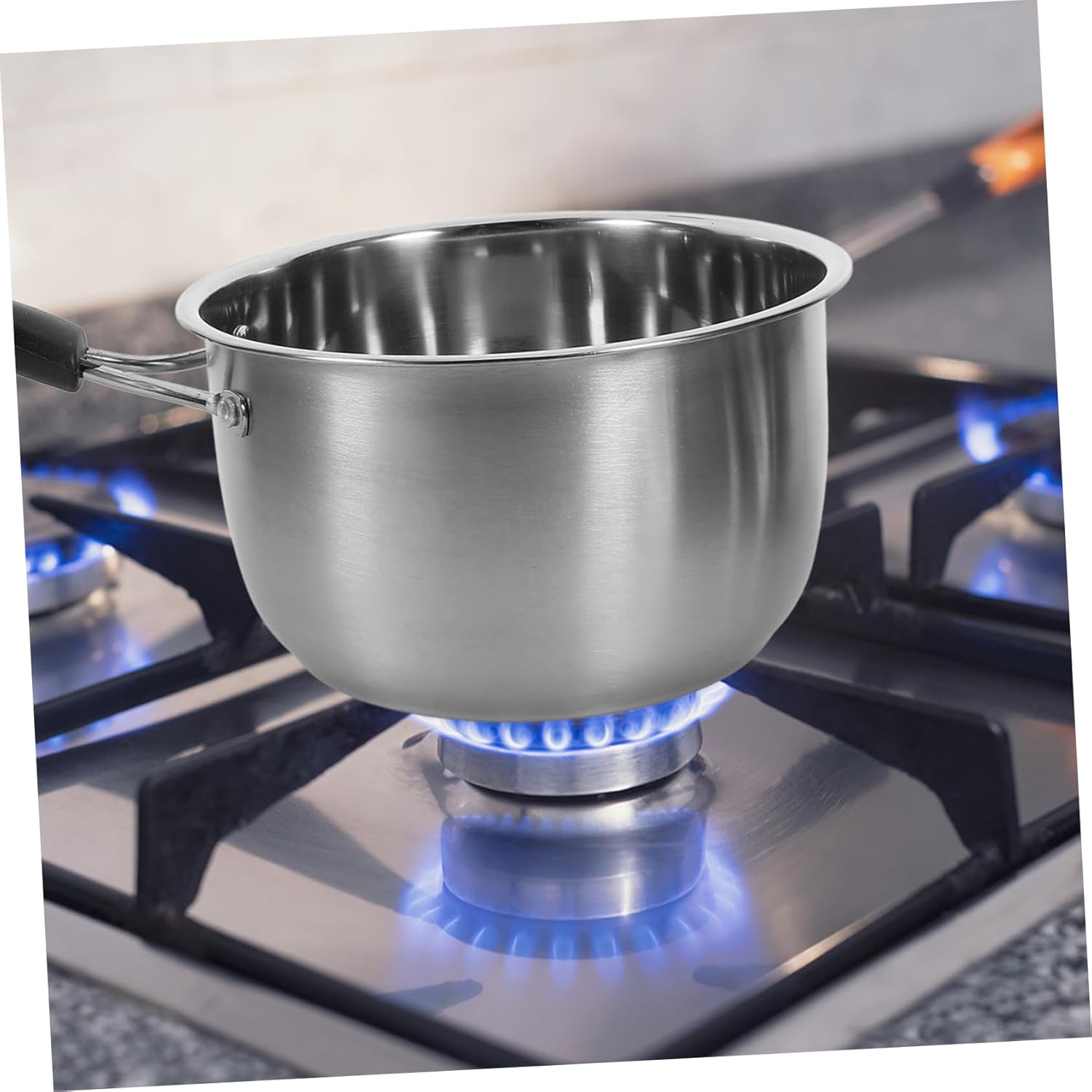 Cooking Steamer Pot Food Steamer Pot Stainless Steel Milk Saucepan Soup Saucepan Single Handle Heat Resistant