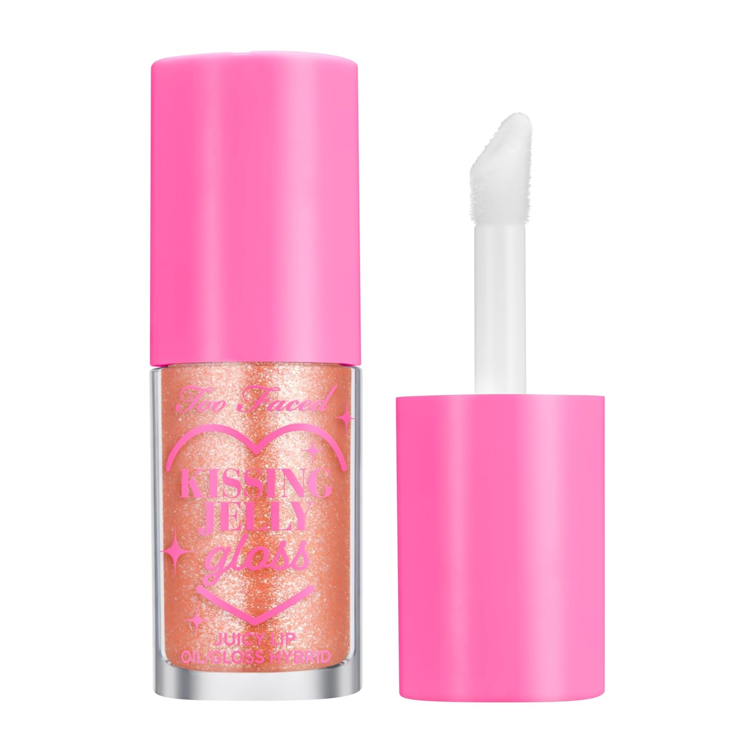 Too Faced Kissing Jelly Lip Oil + Gloss | Hydrating Lip Serum Treatment with Jojoba Oil for Instant Moisture and Glossy Shine