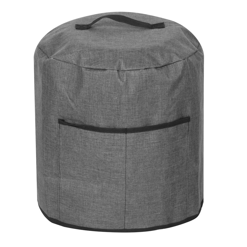 LIZEALUCKY Pressure Cooker Cover Compatible, Air Fryer Dust Cover Round Protective Cover Bag with Top Handle and 2 Pocket for Electric Pressure Cooker/Rice Cooker(Black)