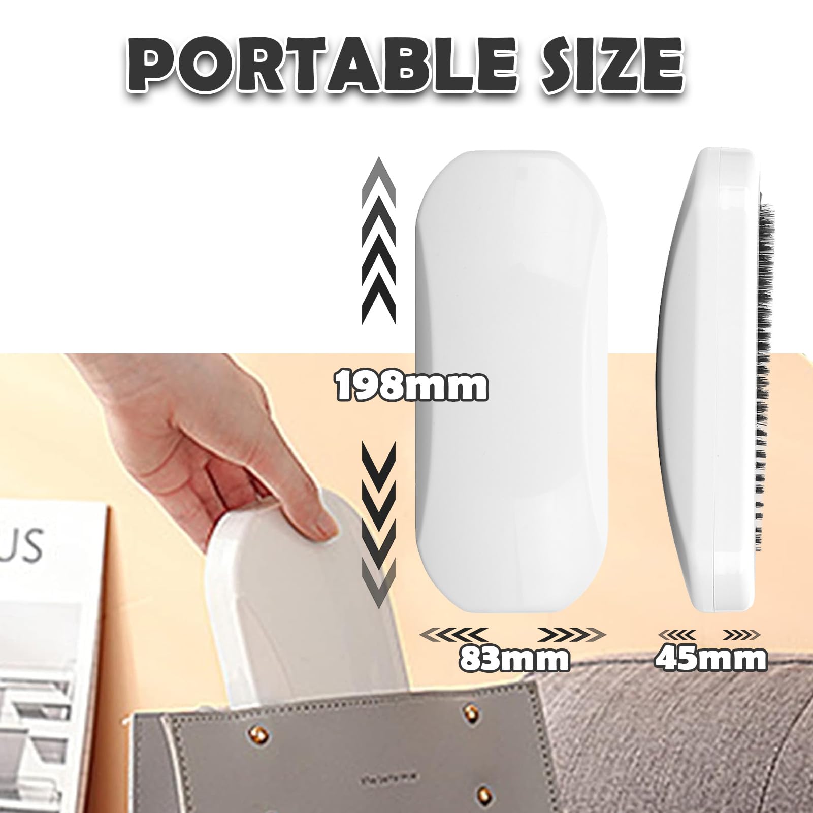Spazzatrice Portatile Per Briciole E Detriti - Riutilizzabile, Con Contenitore Integrato, Per Divano, Letto E Vestiti