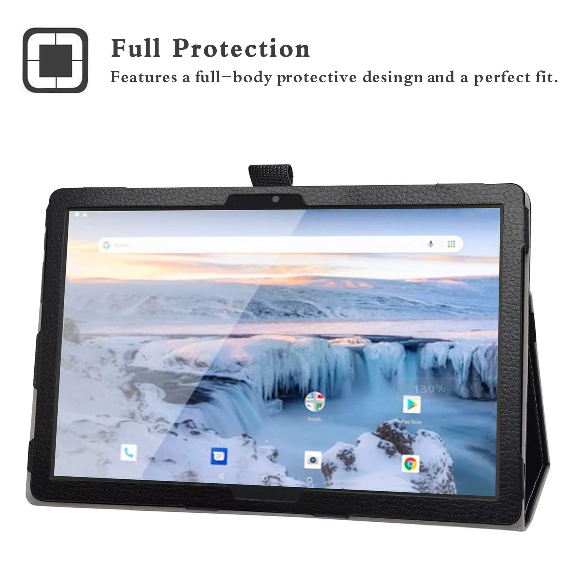 Labanema Archos 101 Oxygen 4G Tablet Custodia, PU Pelle Slim Flip Case Cover Protettiva Pieghevole Stand per 10.1 Archos 101 Oxygen 4G Tablet - Nero