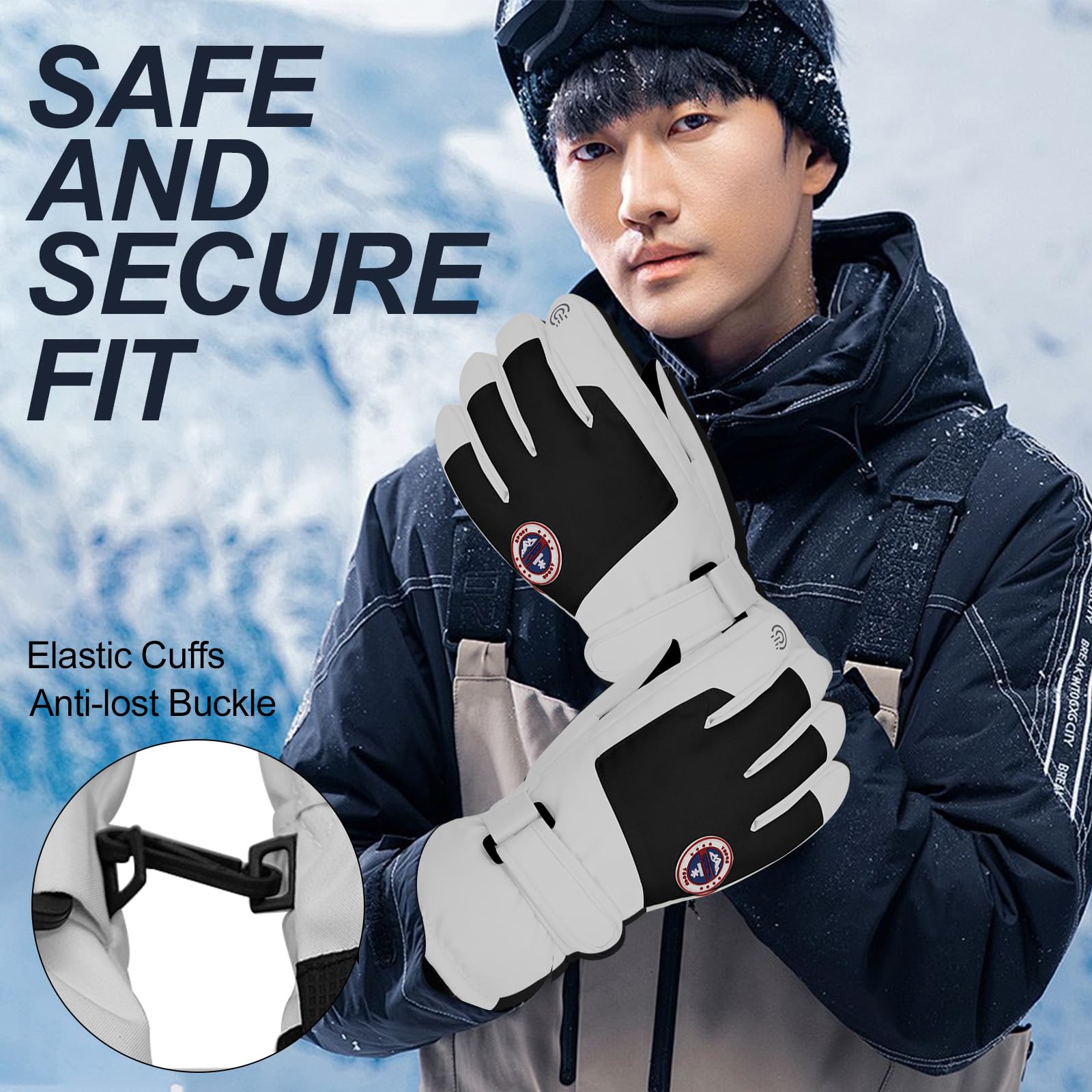 Long Keeper Guantes Esquí Impermeable Nieve Táctiles Térmicos Cortavientos Hombre Mujer