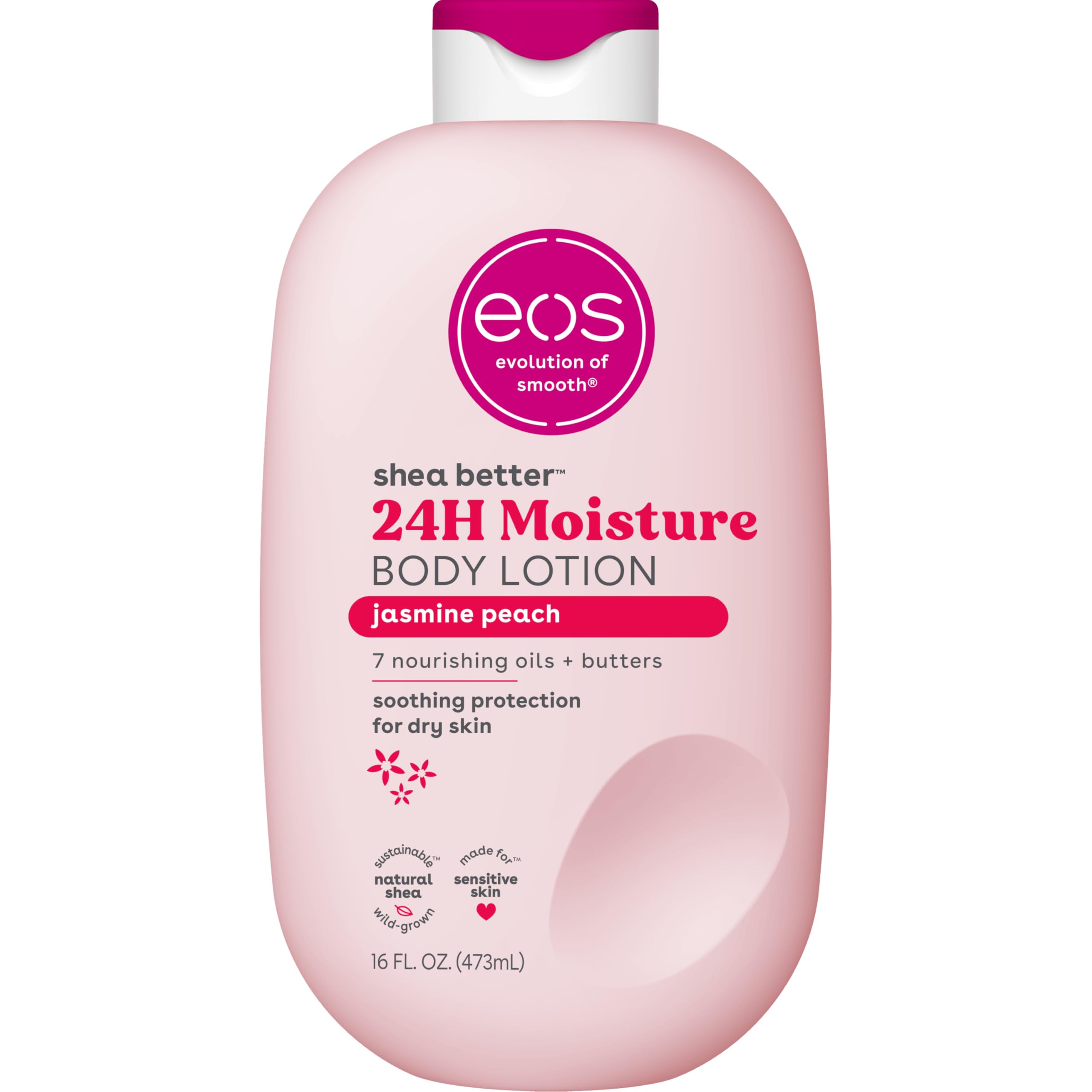 Amazon | eos Shea Better Body Lotion- Jasmine Peach, 24-Hour