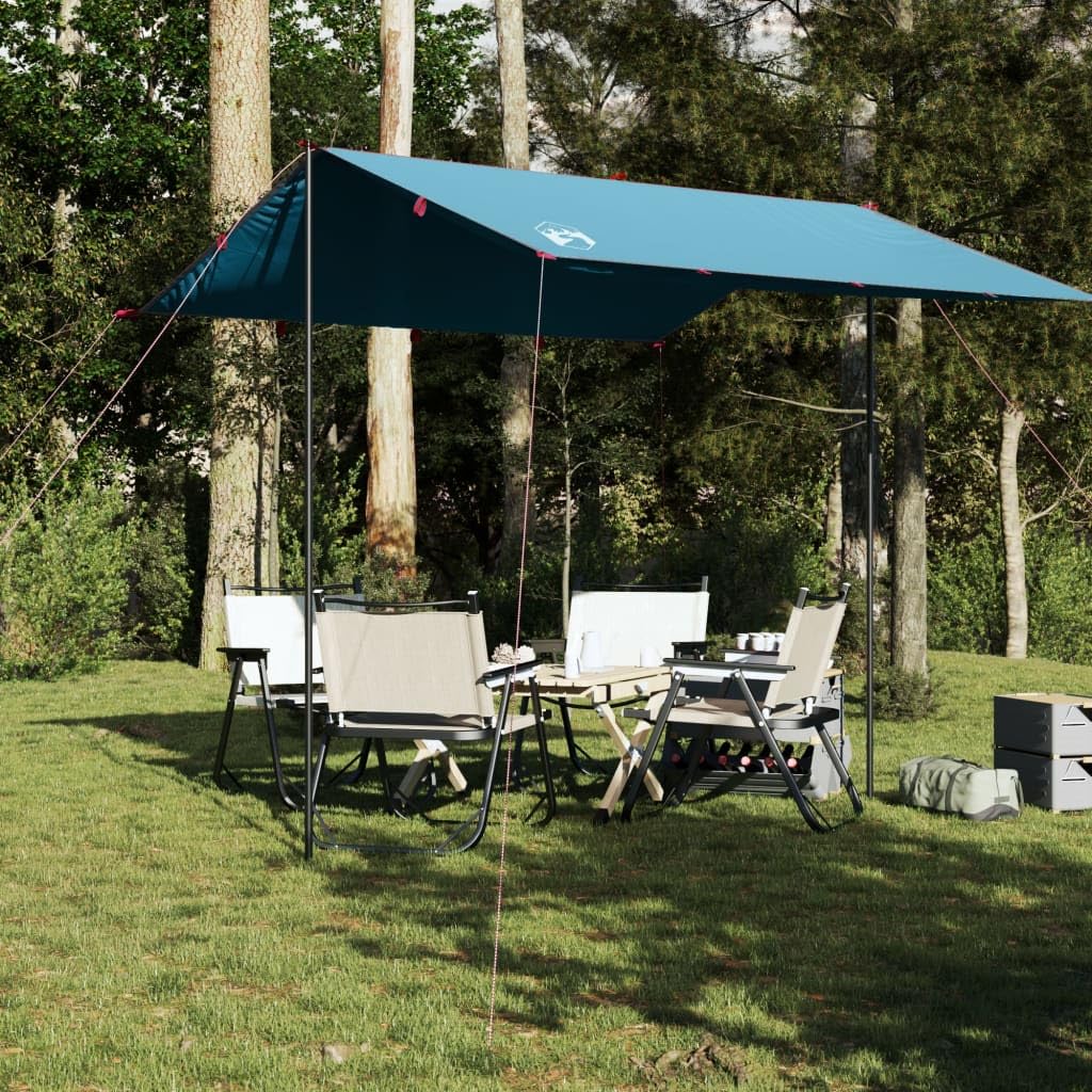 Tarp Outdoor Tent Wasserdicht Tarp Camping Zelt Plane Ultraleicht Camping Zeltplane Zeltunterlage für Ourdoor Camping Zeltplane Tarp für Hängematte 300x294 cm Polyester Blau