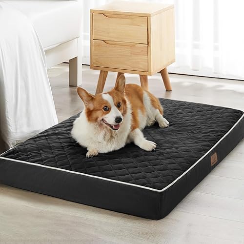 Miniatura 26 de WNPETHOME - Cama ortopédica para jaula de perros, XL, impermeable, extragrande, con funda extraíble y lavable, colchoneta acolchada con múltiples