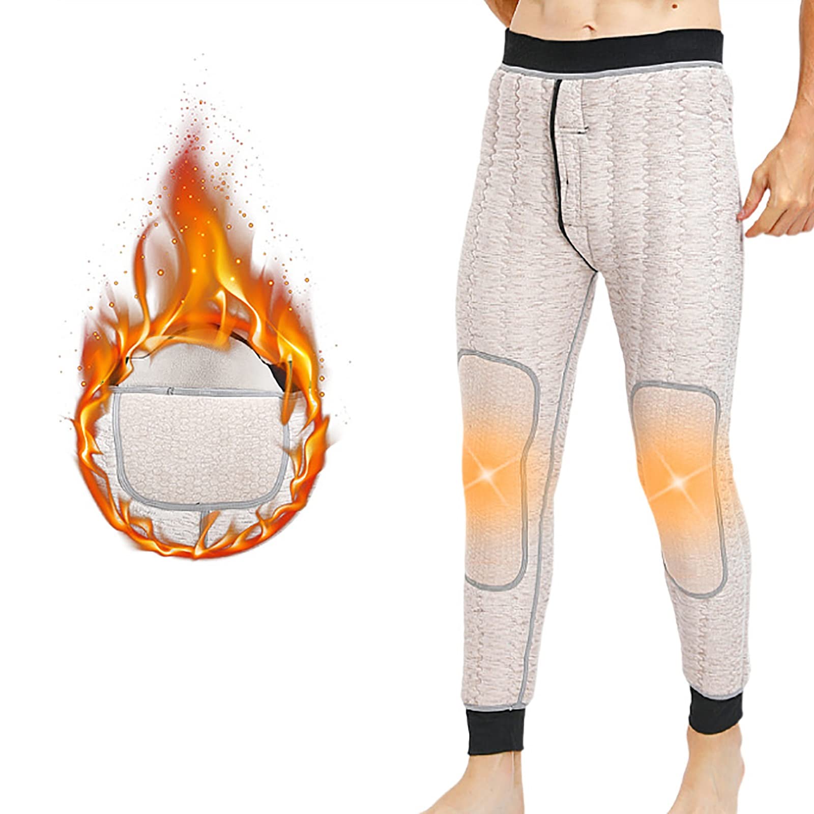 G&F Hombres Pantalones Térmicos Calzoncillos Largos Pantalones Ropa Interior de Capa Base Caliente